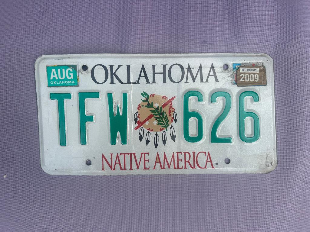 kentekenplaat Oklahoma (USA), Ophalen of Verzenden, Gebruikt