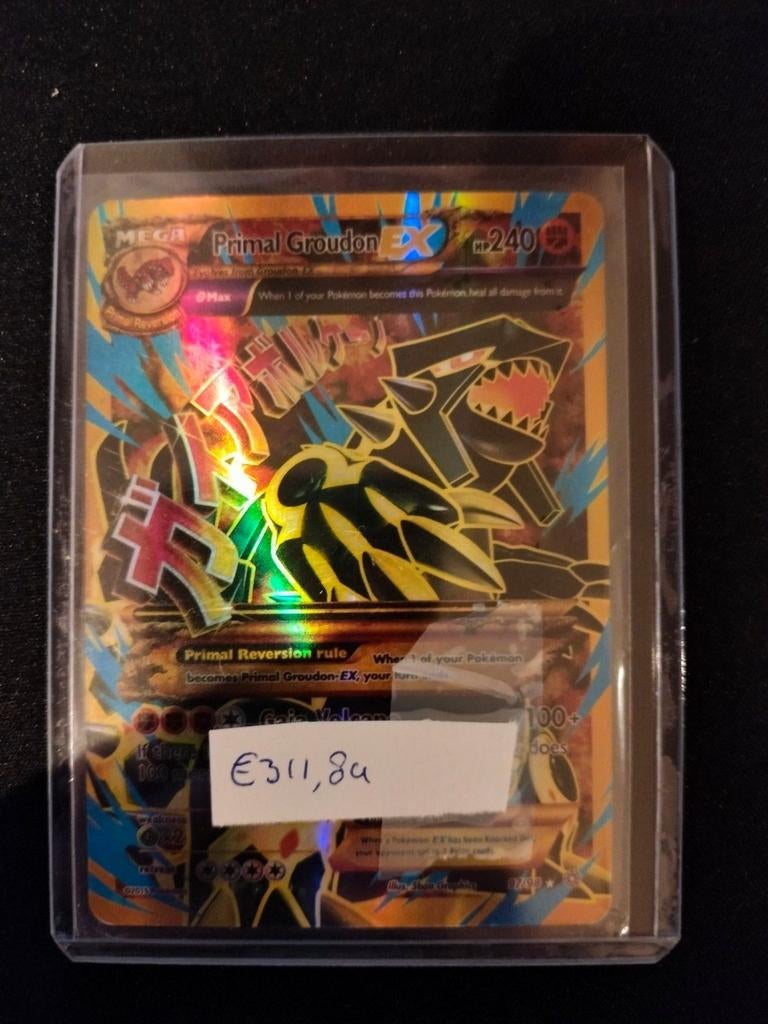 Pokémon Primal Groudon EX kaart, Hobby en Vrije tijd, Verzamelkaartspellen | Pokémon, Ophalen