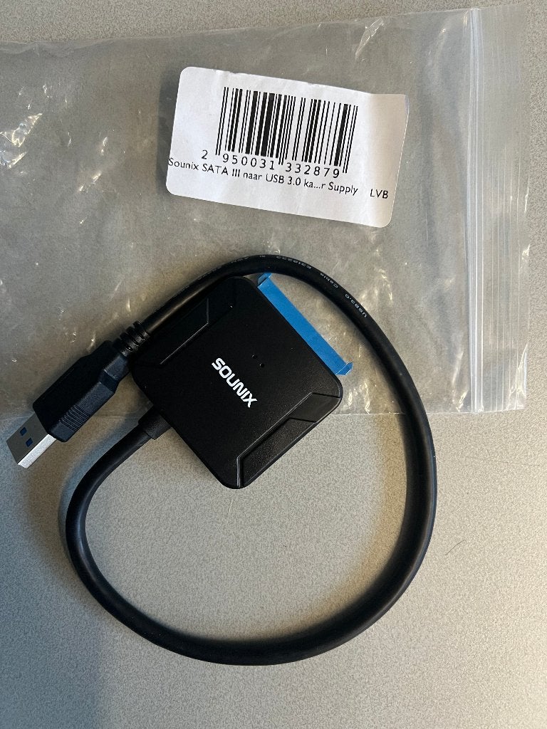 Sounix sata iii naar usb 3.0 kabel adapter. z.g.a.n., Verzenden, Nieuw