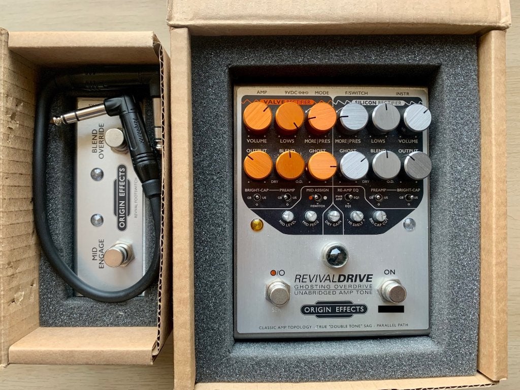 Origin Effects Revivaldrive Custom, Muziek en Instrumenten, Verzenden, Zo goed als nieuw, Distortion, Overdrive of Fuzz