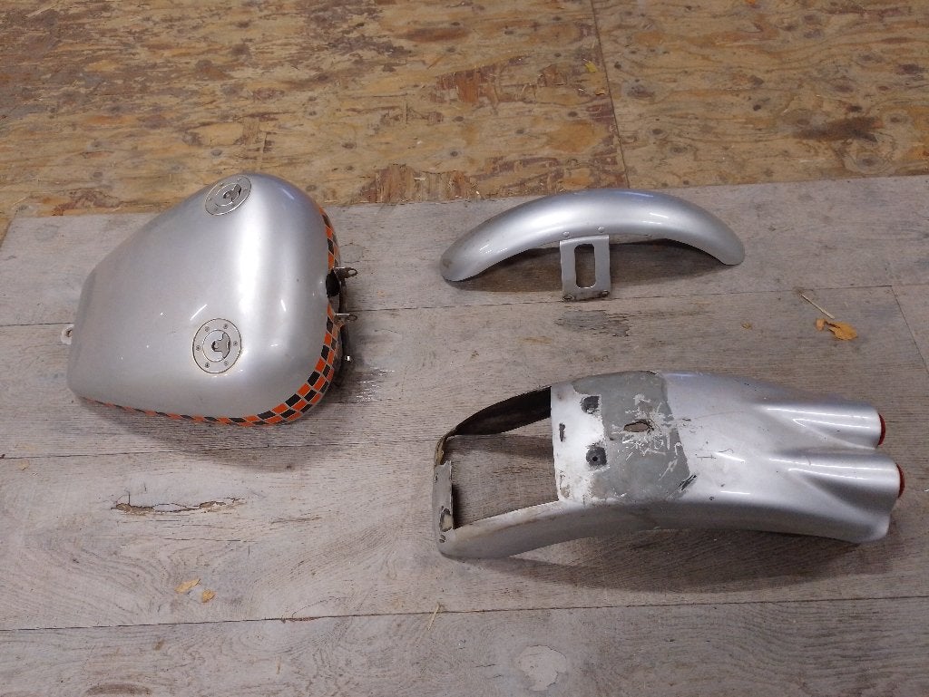 Motorfiets onderdelen: tank, spatbord, achterkuip, Motoren, Ophalen, Gebruikt