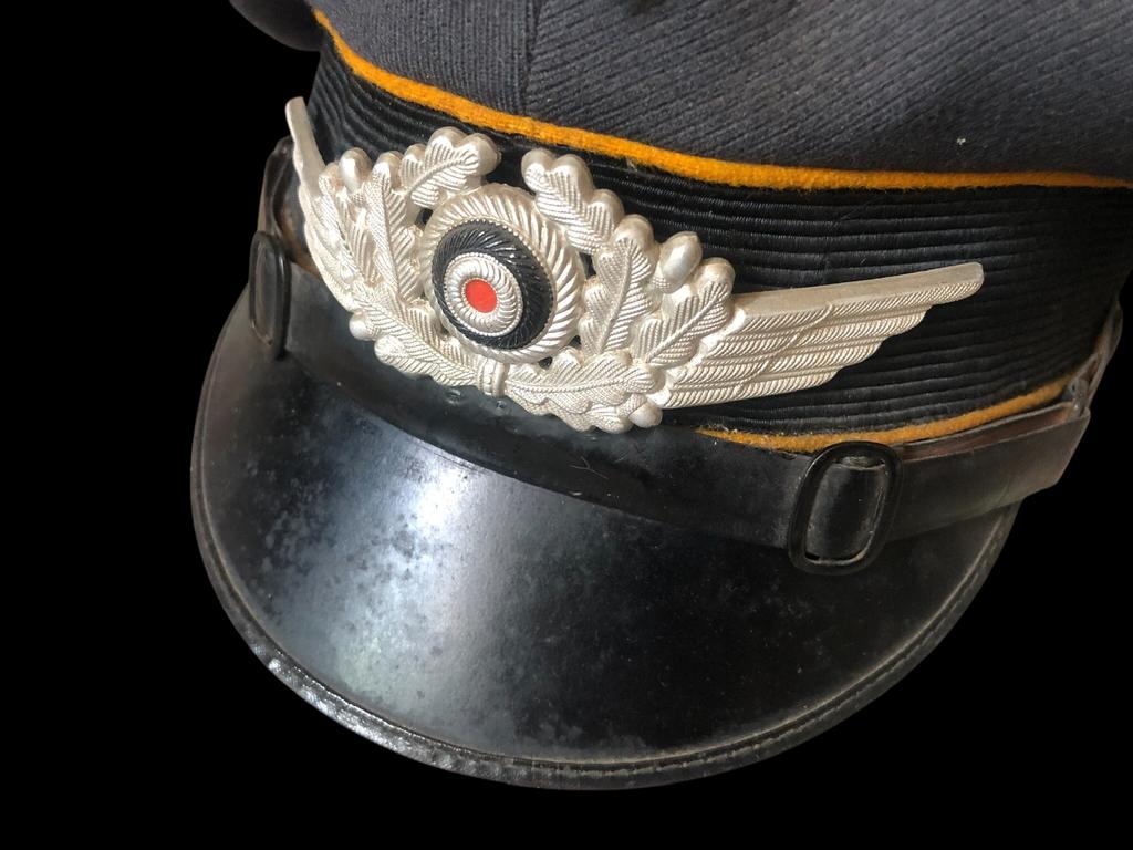 WW2 Luftwaffe/FJ EM/NCO schirmmütze, Ophalen of Verzenden, Duitsland, Helm of Baret