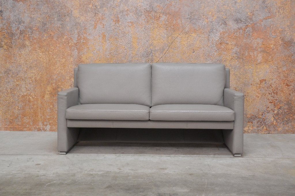 ZGANieuw! verstelbare leren Leolux Timandra designbank, Leolux, Leolux, Tweepersoons, 75 tot 100 cm
