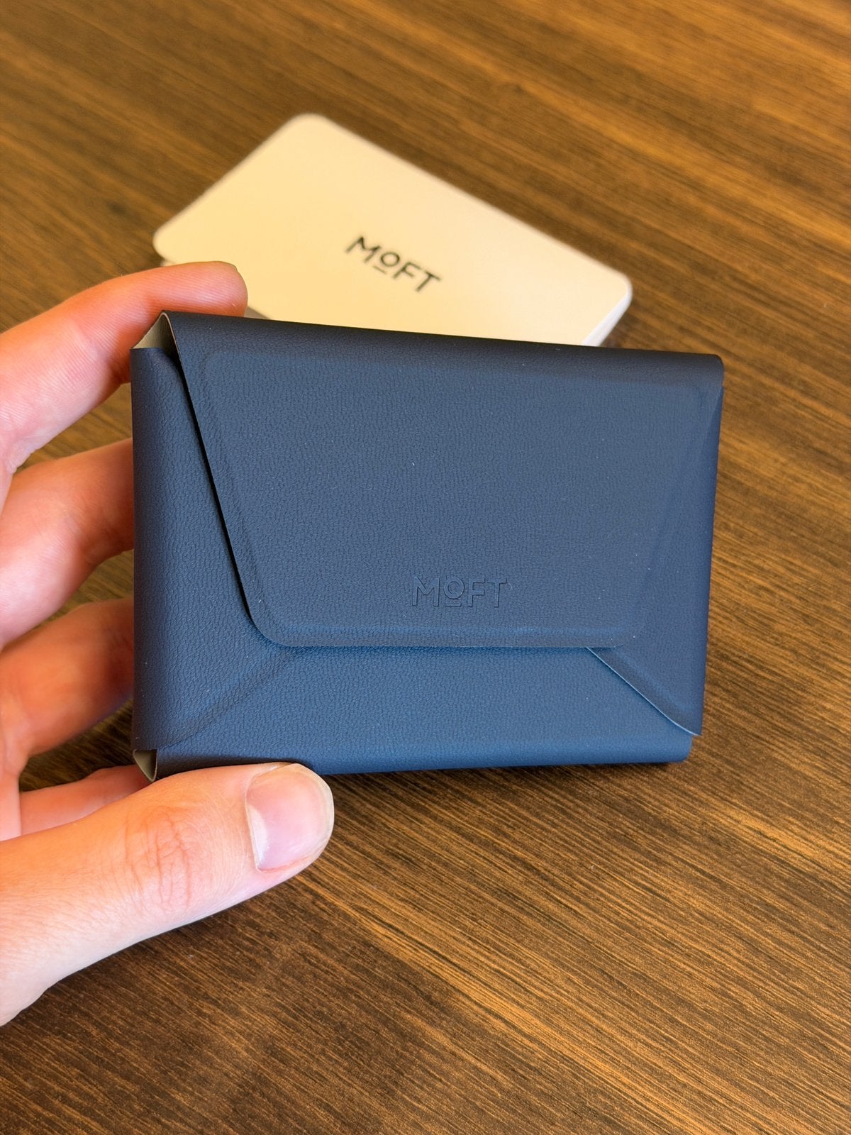 Moft snap field wallet blauw, Verzenden, Zo goed als nieuw, Blauw