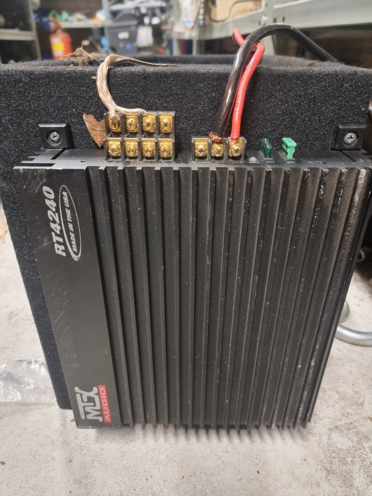 MTX Audio RT4240 Versterker met Subwoofer en Condensator, Auto diversen, Ophalen of Verzenden, Gebruikt