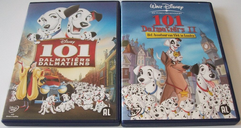 Dvd *** 101 DALMATIËRS *** Walt Disney Deel 1 + 2, Animatie, Nederlands, Ophalen of Verzenden, Zo goed als nieuw