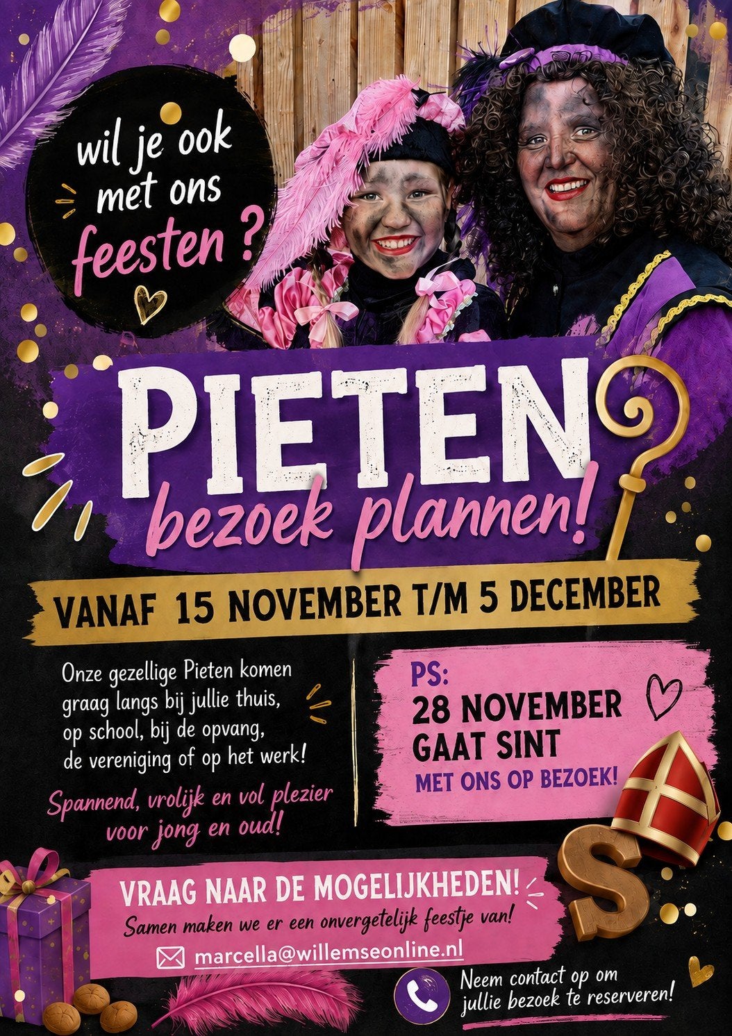 Bezoek van sint en piet, Ophalen