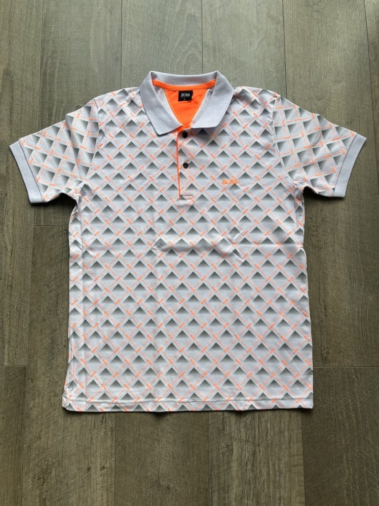 Wit-oranje polo 100% katoen maat L, Kleding | Heren, Ophalen of Verzenden, Nieuw, Maat 52/54 (L), Wit
