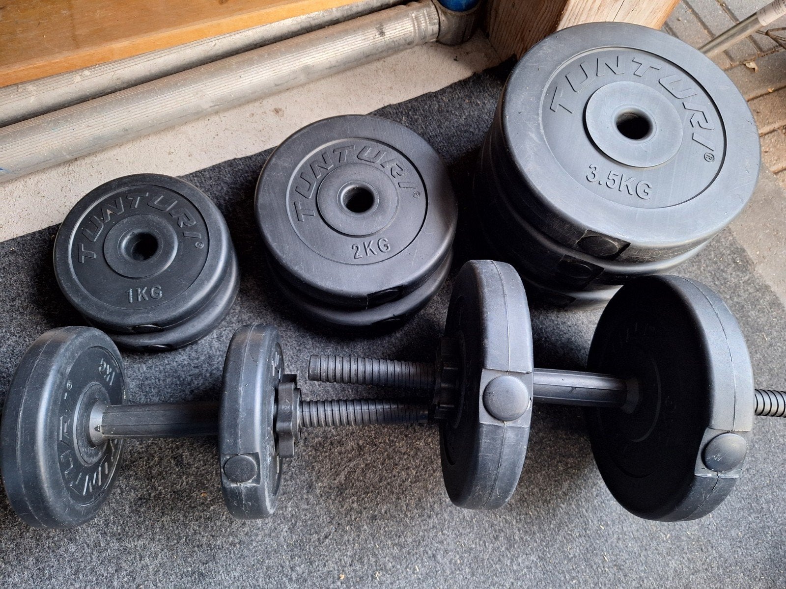 Halter set Turnturi, Ophalen, Zo goed als nieuw, Armen, Halterset
