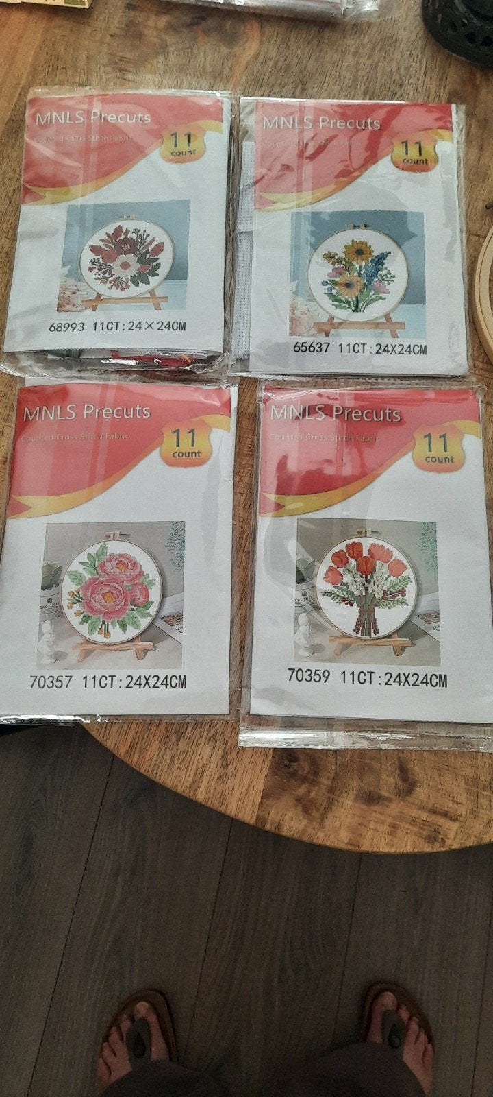 borduurpakket bloemen, Hobby en Vrije tijd, Borduren en Borduurmachines, Ophalen of Verzenden, Nieuw, Borduurpakket
