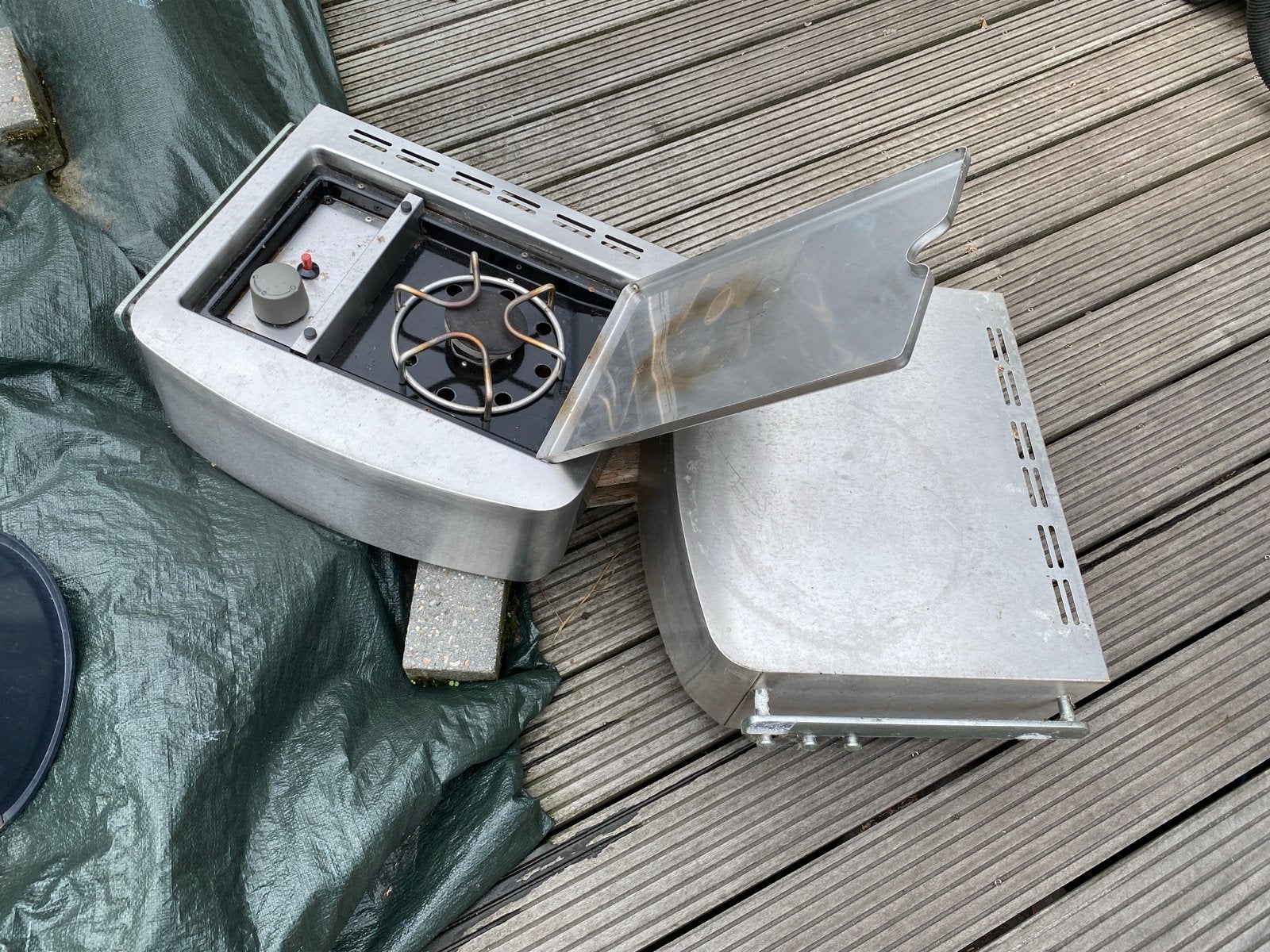 Weber Summit BBQ zijtafels met gaspit, Tuin en Terras, Gasbarbecues, Ophalen, Gebruikt