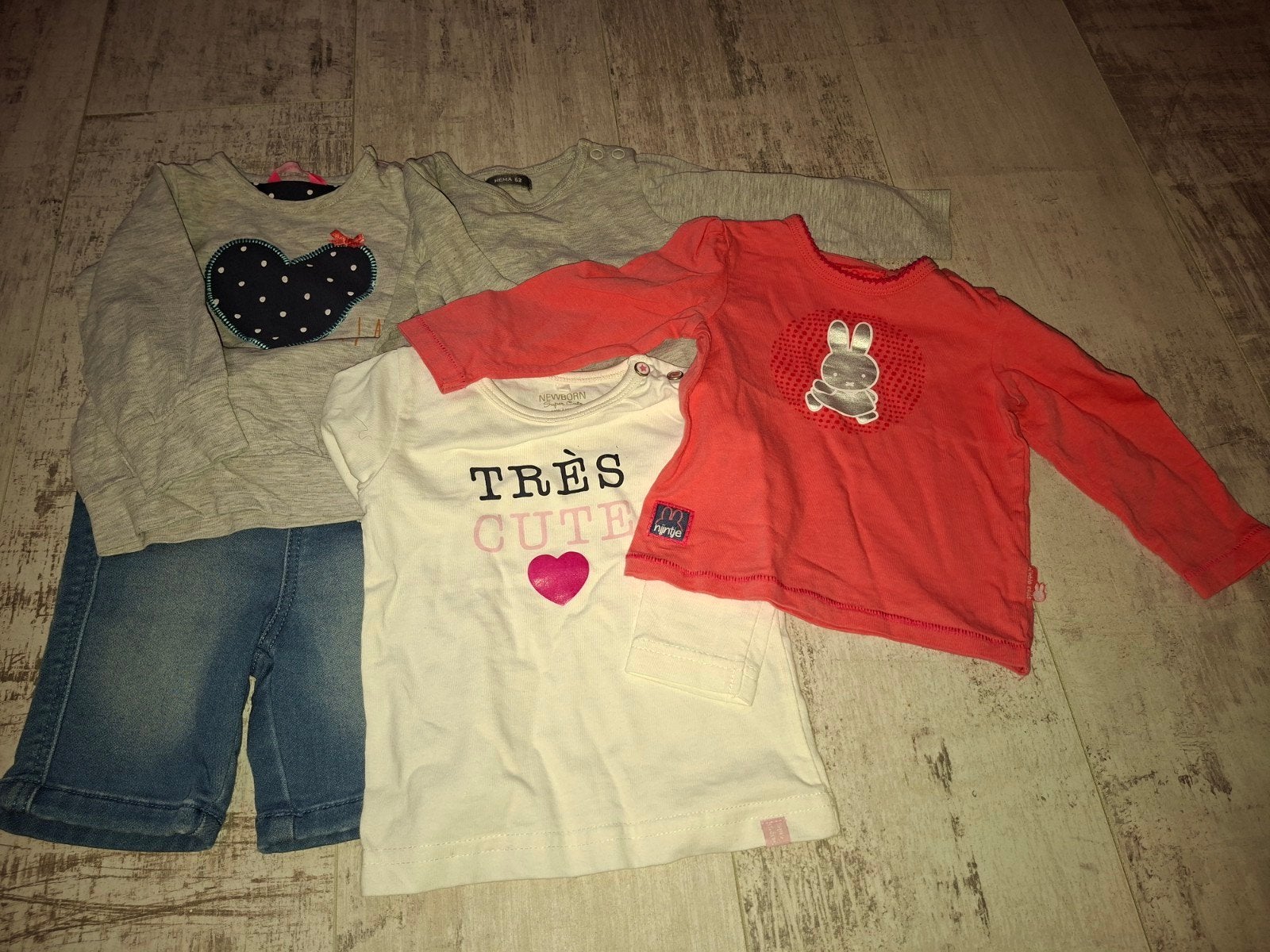 Setje baby kleding maat 62/68, Ophalen of Verzenden, HEMA, Meisje, Shirtje of Longsleeve
