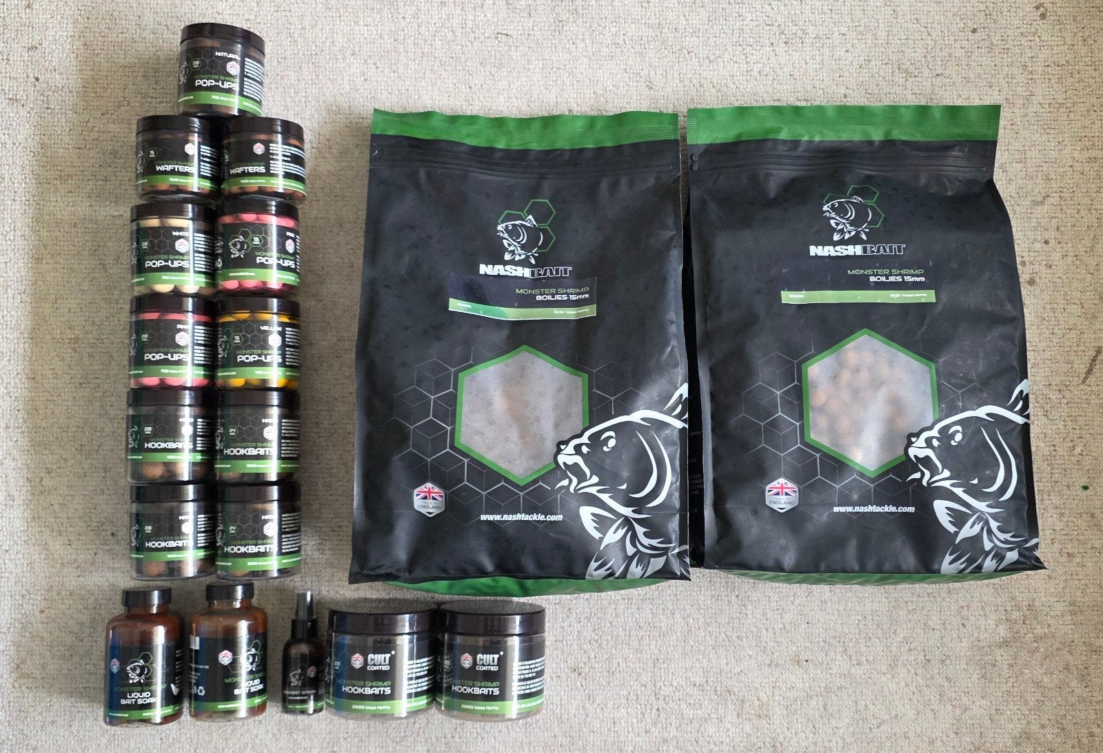 Nash Monster Shrimp Boilies - Pop Ups - Wafters - Bait Soak, Ophalen, Nieuw, Overige typen