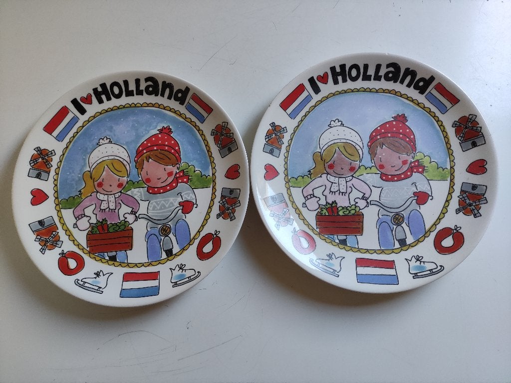Blond Amsterdam - dinerborden - I love Holland, Ophalen of Verzenden, Gebruikt, Aardewerk, Bord(en)