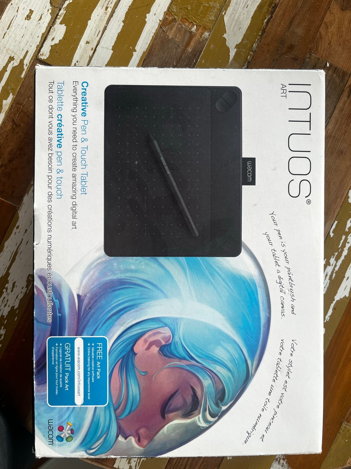 Wacom Intuos Art Pen & Touch Tekentablet Zwart, Ophalen, Multi-touch, Zo goed als nieuw, Bedraad