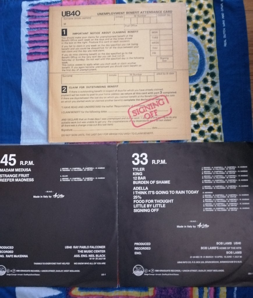 UB40 Signing Off The Singles Album elpee vinyl lp's, LP, Gebruikt, Pop, Ophalen of Verzenden