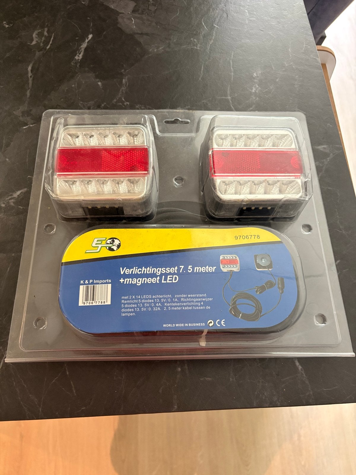 LED Verlichtingsset 7.5m met Magneet voor Aanhanger/Trailer, Ophalen of Verzenden, Nieuw, Universele onderdelen