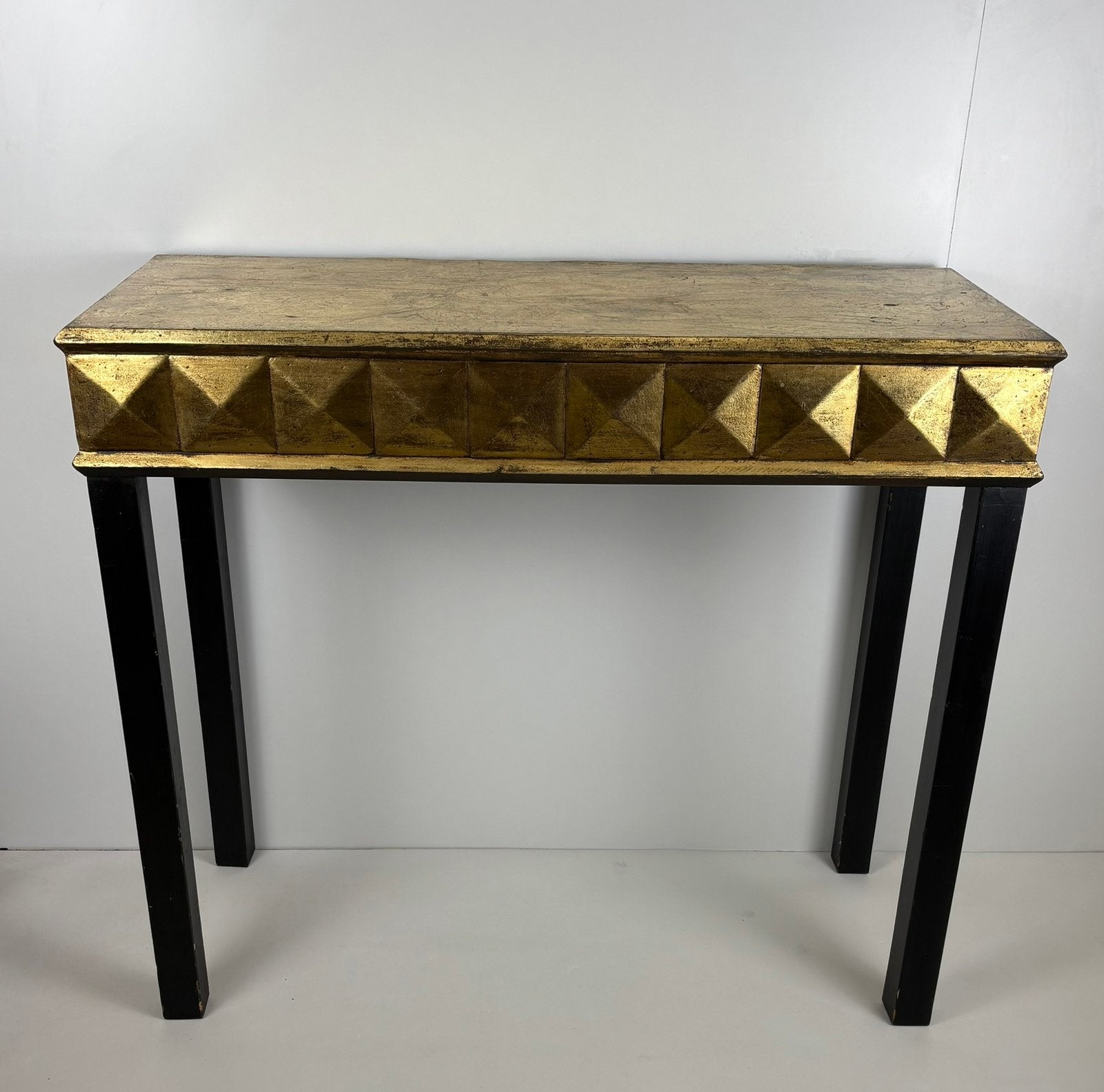 Sidetable goud zwart Richmond Interiors / Eichholtz stijl, Ophalen, 100 tot 150 cm, -, Zo goed als nieuw