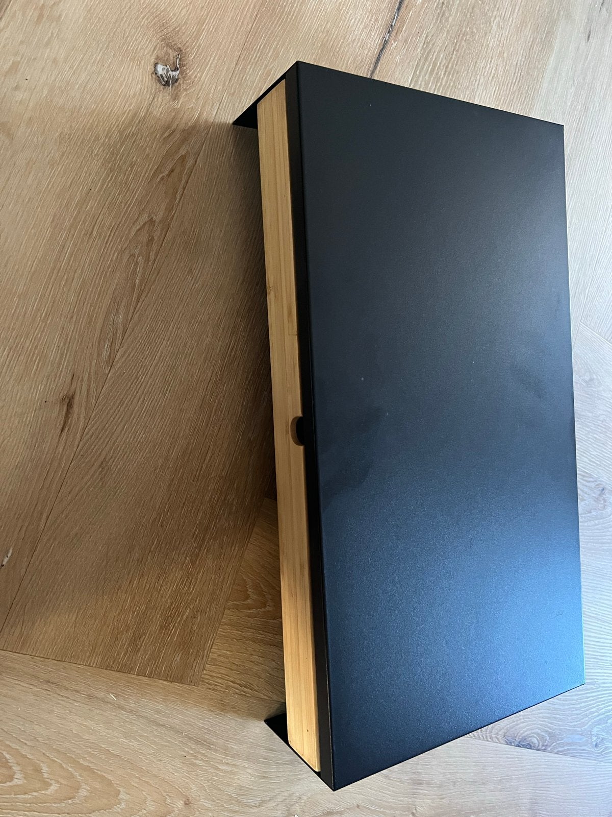 Bureau organizer met lade - Zwart/Bamboe, Ophalen, Met lades, Metaal, Zo goed als nieuw