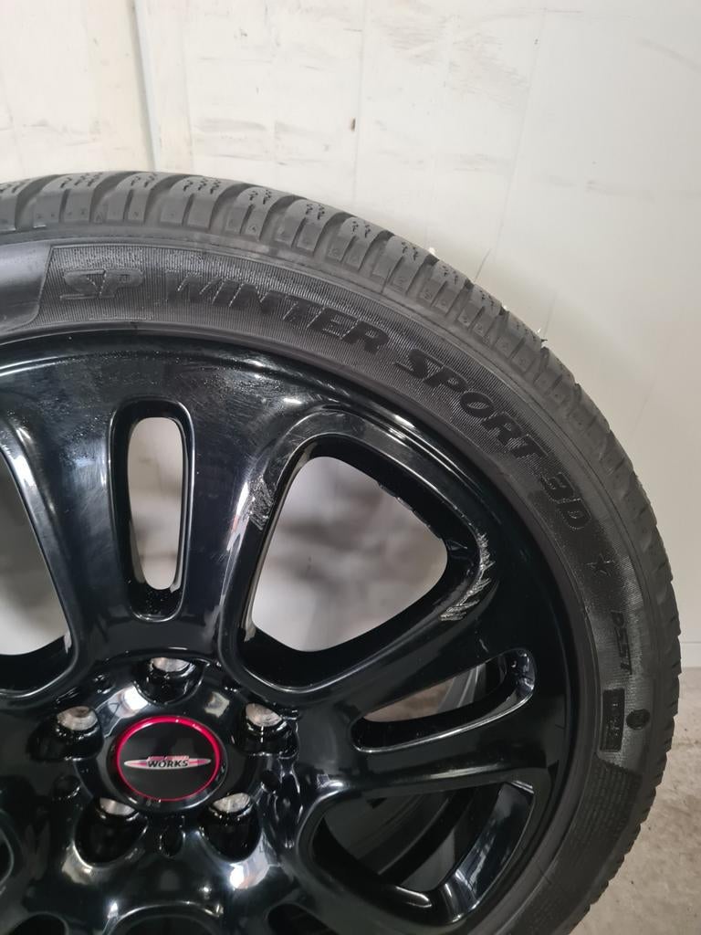 17' Mini Cooper F55 F56 F57 Styling 510 met winterbanden, Banden en Velgen, 17 inch, Personenwagen, 185 mm