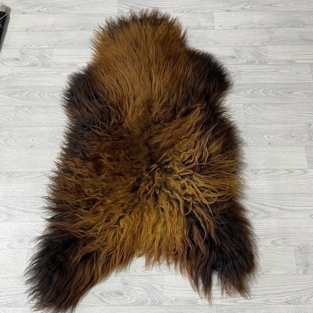 Schapenvacht IJslands bruin 120x75cm #2027 | Lederstore, Landelijk, modern, Scandinavisch, industrieel, 100 tot 150 cm, Bruin