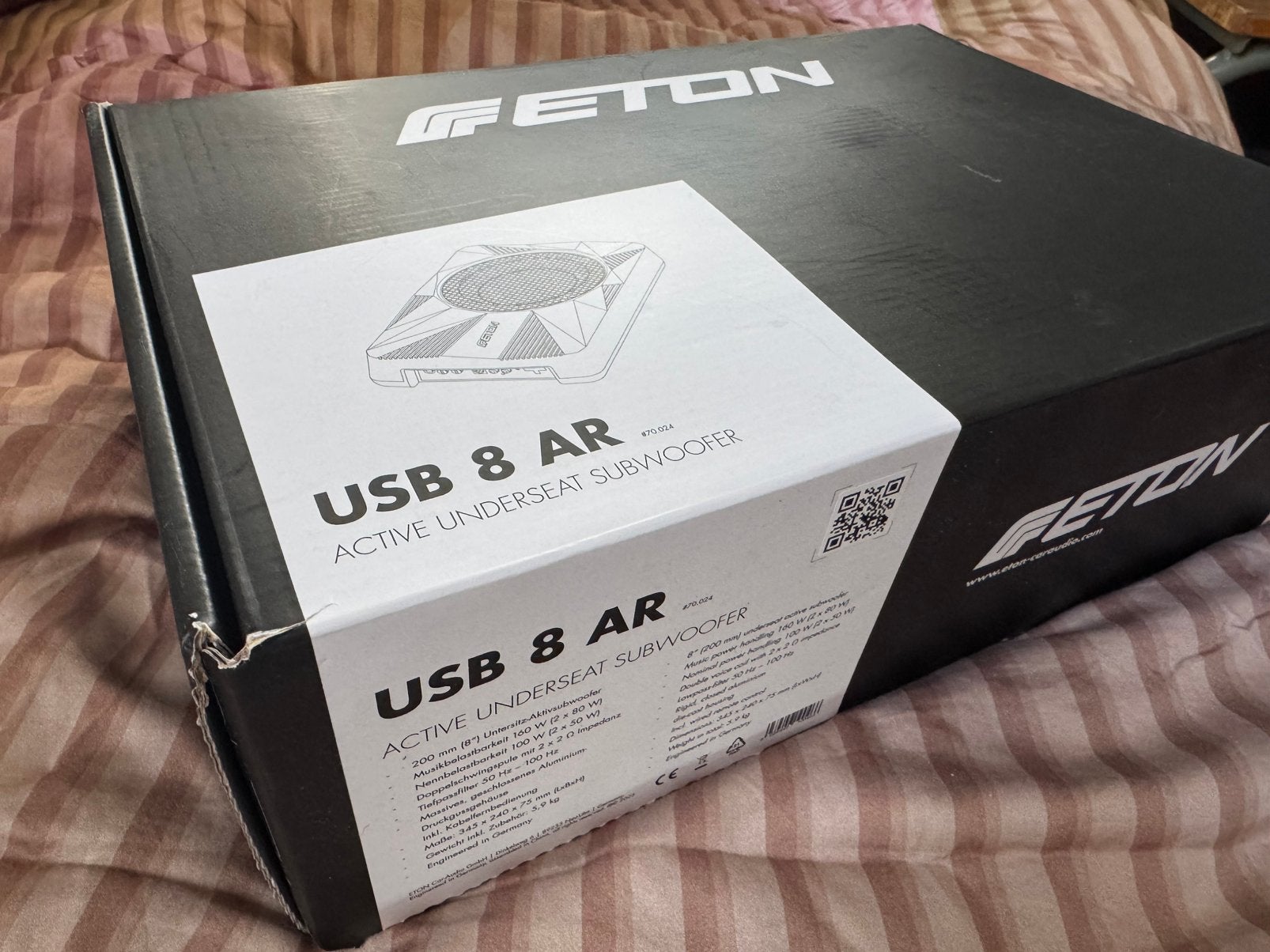 Eton USB-8AR subwoofer nieuw, Ophalen, Zo goed als nieuw