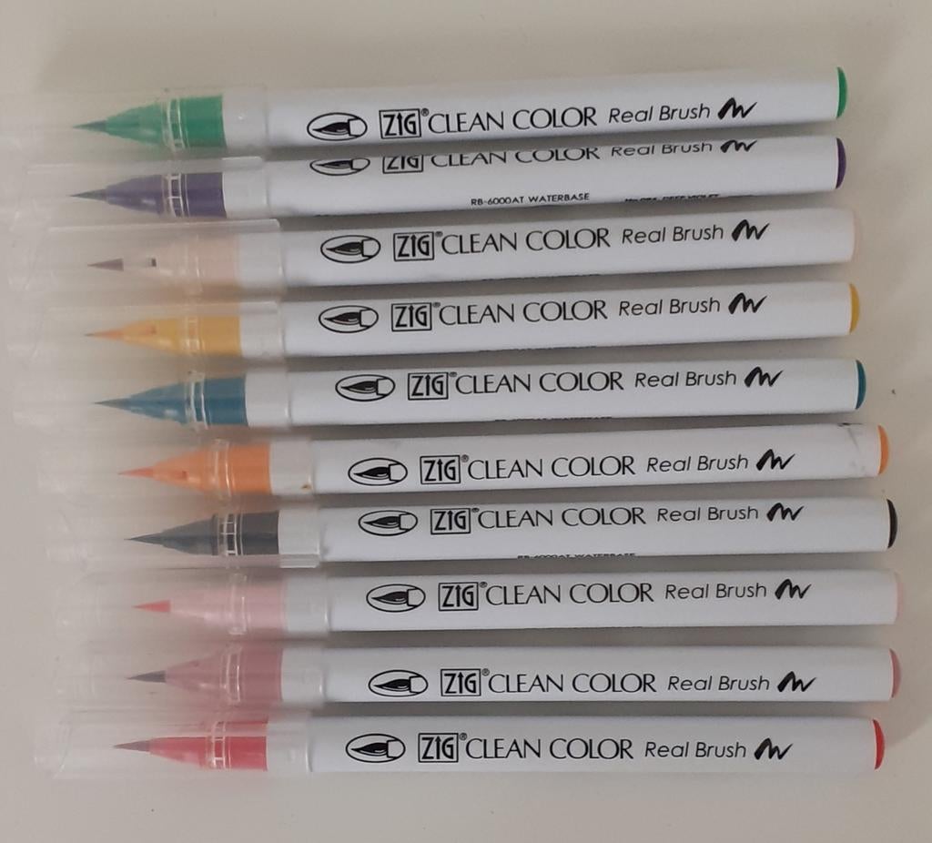 Zig clean color real brush stiften, Ophalen of Verzenden, Zo goed als nieuw, Potlood of Stift
