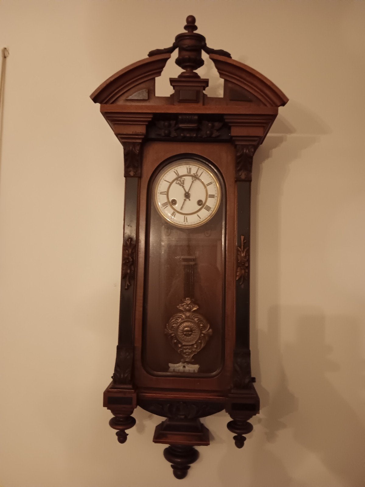 antieke regulateur klok, Ophalen