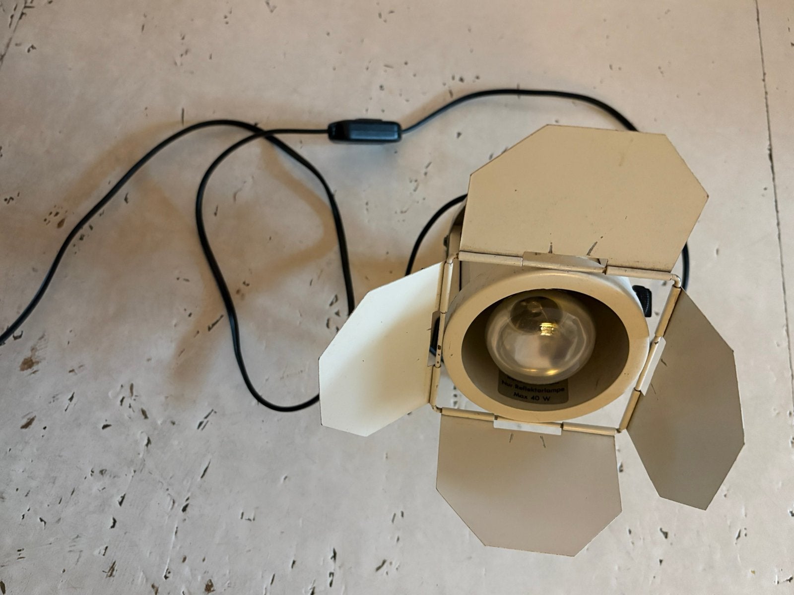 Zeldzame vintage jaren ‘80 klem spot ikea ‘ Reflektor’, Gloeilamp, Overige typen, E14 (klein), Met schakelaar