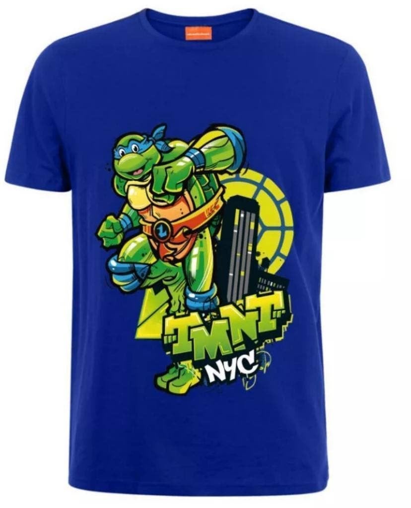 Ninja Turtles T-shirt Blauw - Maat 104 - 110 - 134 - Katoen, Disney, Nieuw, Ophalen of Verzenden, Shirt of Longsleeve