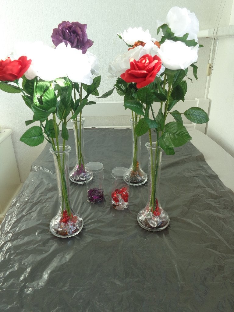 Vaasjes met kunstbloemen, Binnen, Overige typen, Ophalen of Verzenden, Zo goed als nieuw