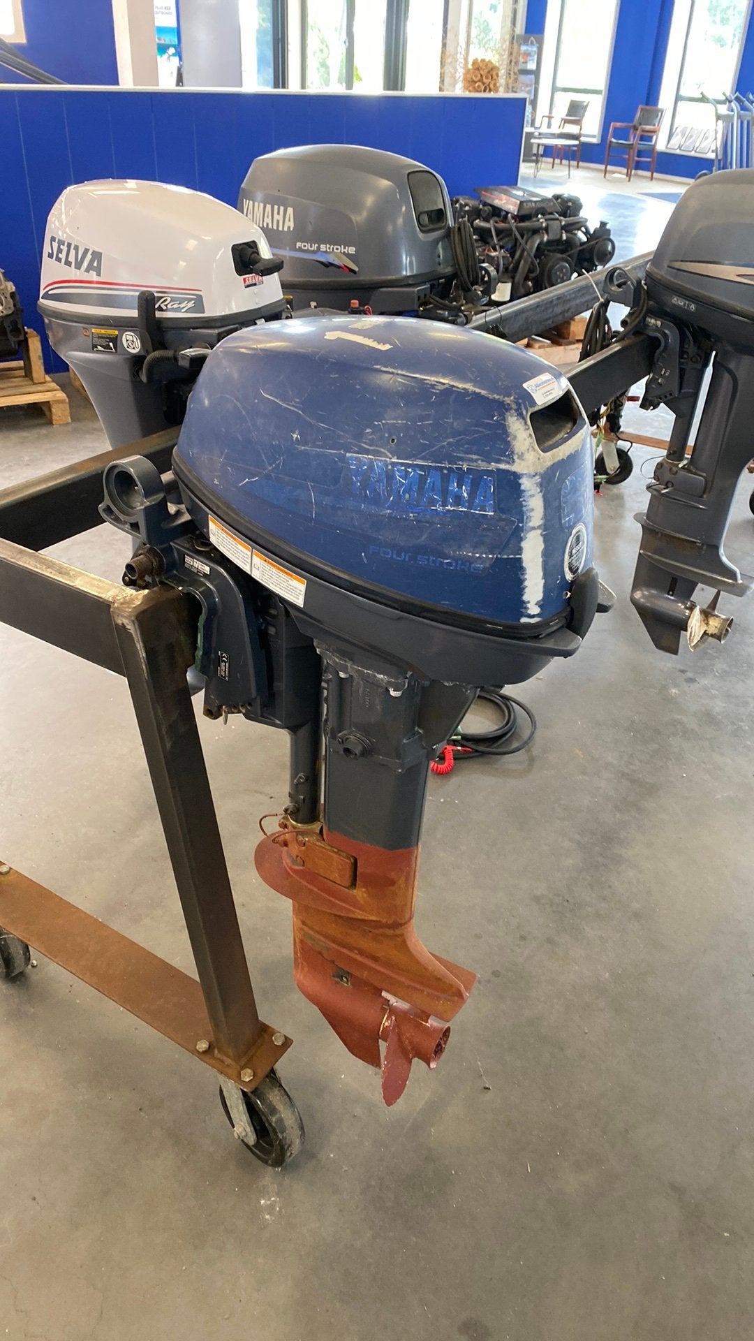 Yamaha 9,9 pk 4T langstaart bj 2021, Ophalen, 10 tot 30 pk, Gebruikt, Elektrische start