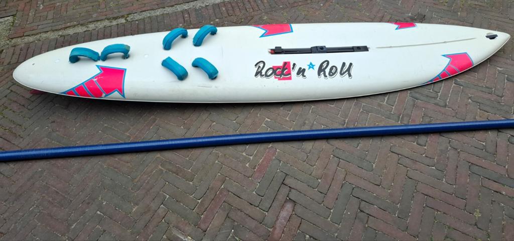 Windsurfplank Bic Rock 'n Roll, Watersport en Boten, Windsurfen, 250 tot 300 cm, Gebruikt, 5 tot 6.5 m², Met voetbanden