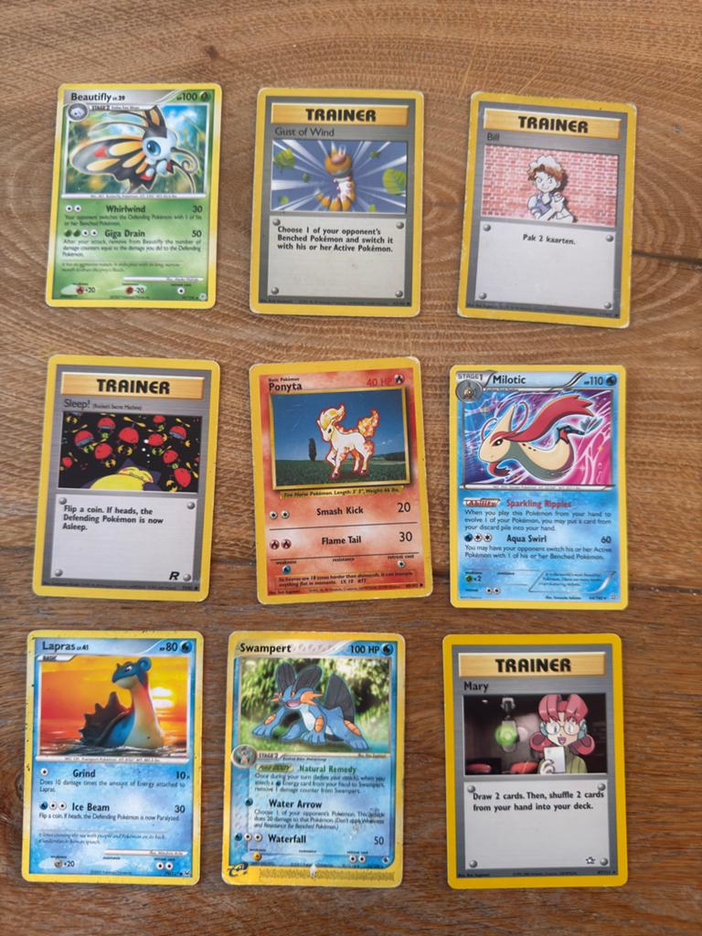Oude pokemonkaarten | geen goede staat, Ophalen of Verzenden, Gebruikt, Meerdere kaarten