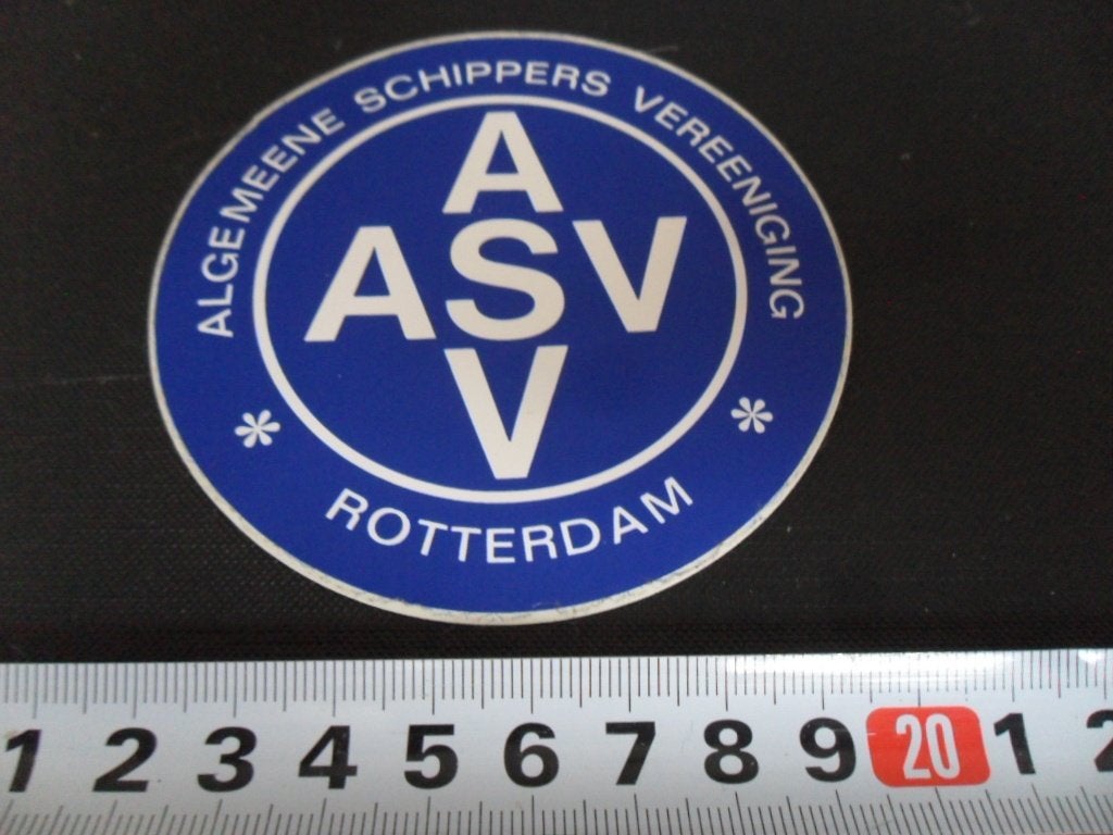 sticker Rotterdam ASV Algemene Schippers Vereniging, Verzamelen, Ophalen of Verzenden, Zo goed als nieuw