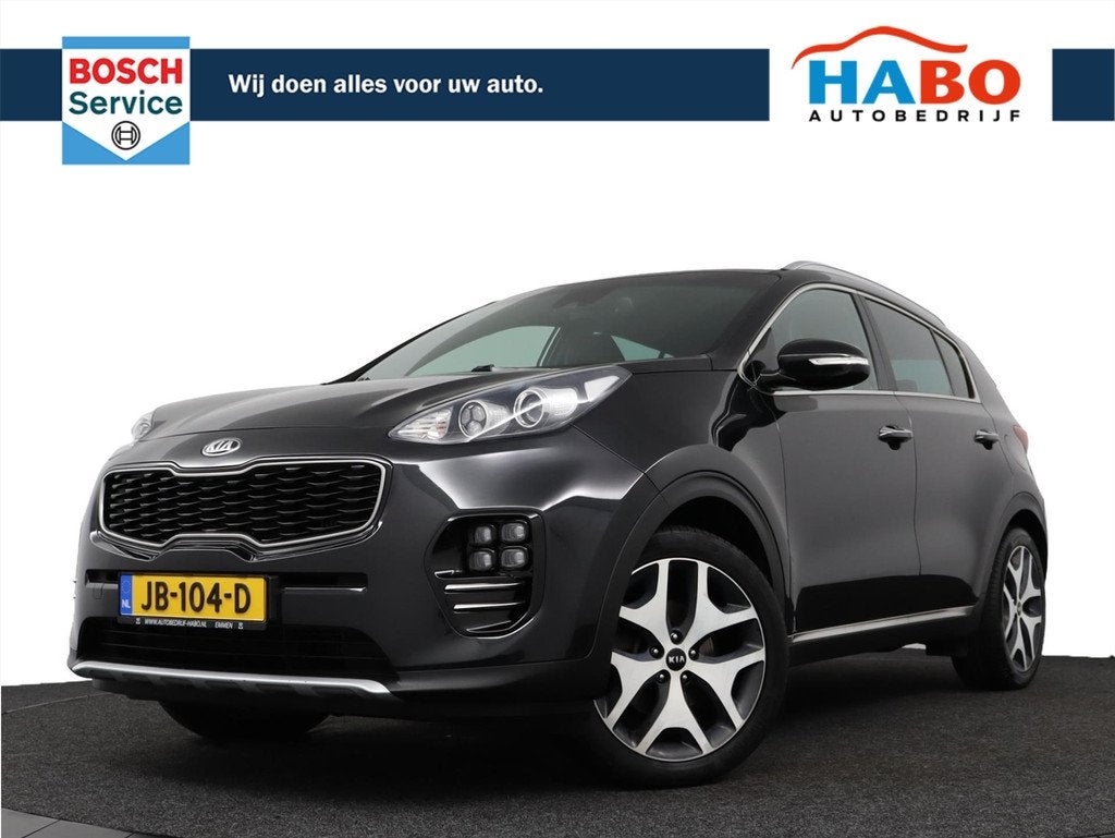 Kia Sportage 1.6 T-GDI GT-PLUSLINE ECC/CRUISE/NAV/CAMERA/REG, Auto's, Kia, Gebruikt, 4 cilinders, Handgeschakeld, 177 pk