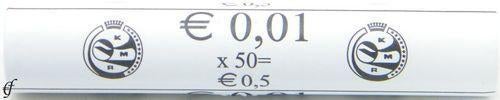 50x 1 eurocent Belgie 2011 in Muntrol - Niet Blind - UNC, Verzenden, België, 1 cent, Setje