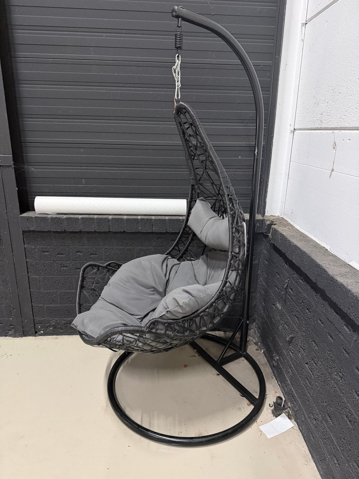 2x Hangstoel met standaard en kussens, Ophalen of Verzenden, Gebruikt, Metaal