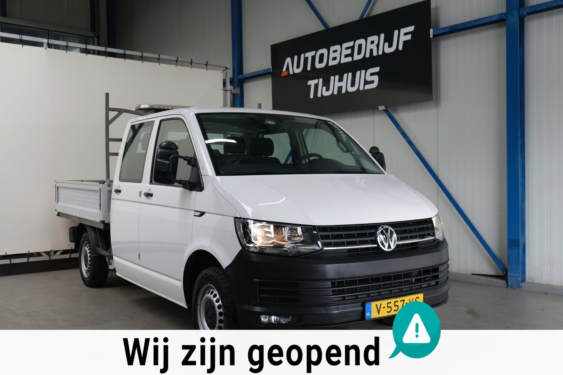 Volkswagen Transporter 2.0 TDI L2H1 DC Comfortline Pick-up -, Auto's, Volkswagen, Voorwielaandrijving, 15 km/l, Gebruikt, Euro 6
