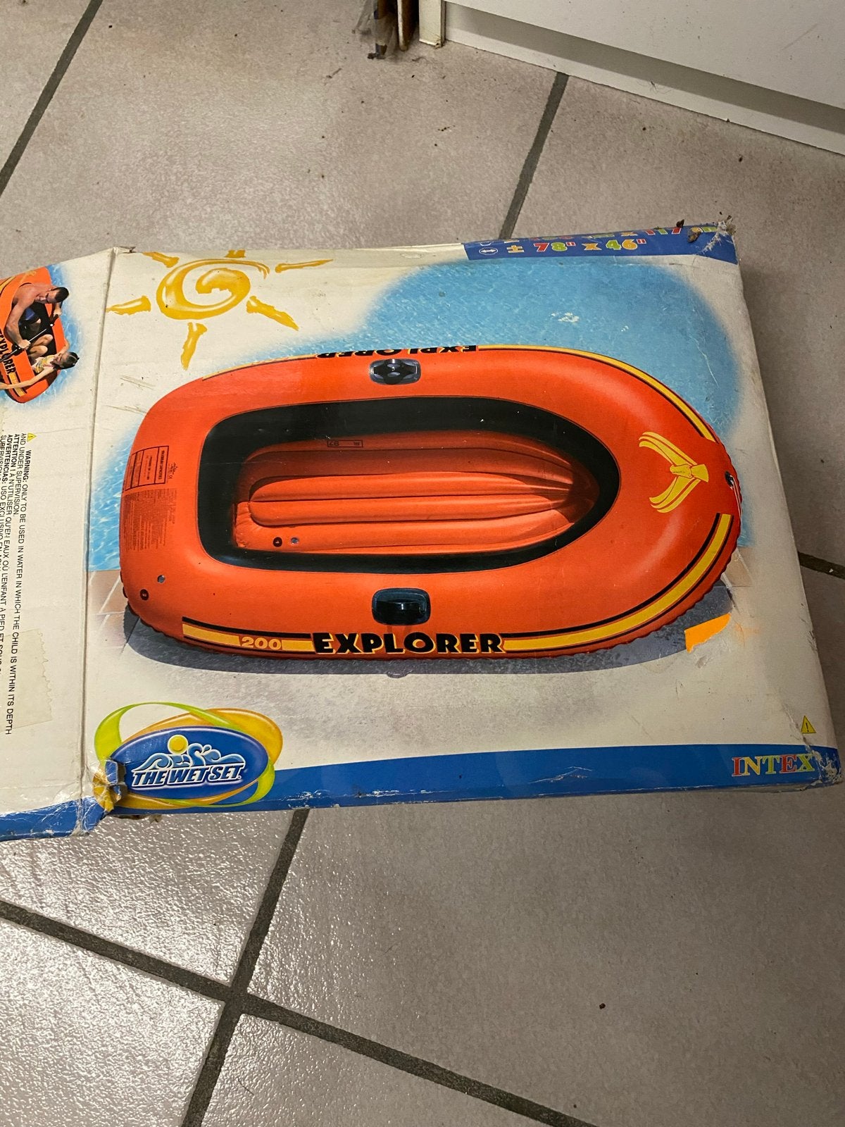 Rubberboot Explorer voor 2 personen met peddels, Ophalen, Gebruikt