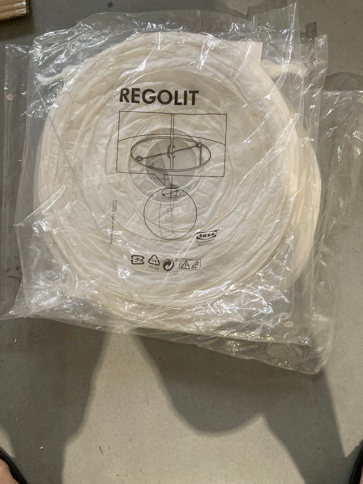 4x IKEA Regolit lampenkappen nieuw in verpakking, Ophalen, 25 tot 50 cm, Wit, Rond