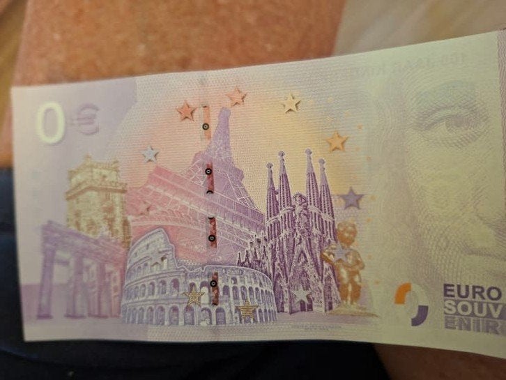 0 Euro Souvenirbiljetten: Kindepostzegels & Comics Station, Postzegels en Munten, Verzenden, Setje