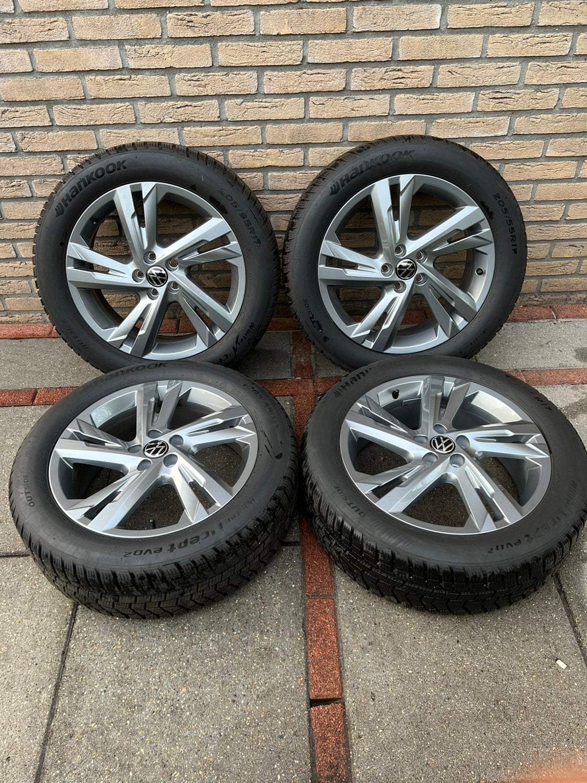 17 inch ORG VW taigo velgen met winterbanden 5x100, Auto-onderdelen, Banden en Velgen, Ophalen, Velg(en), Nieuw, 17 inch