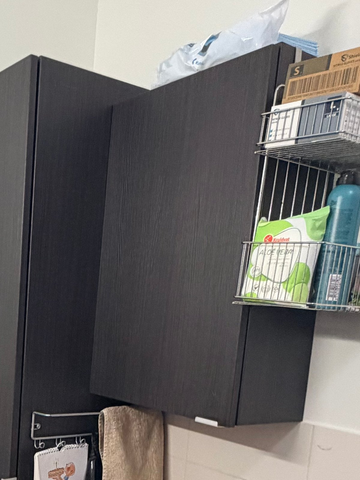 Ikea Badkamer bovenkast zwartbruin, Ophalen, Minder dan 50 cm, Overige typen, Zo goed als nieuw