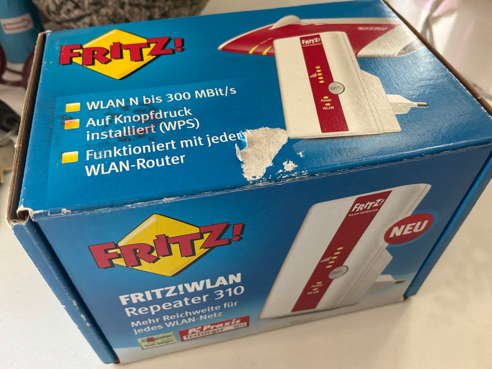 FRITZ!WLAN Repeater 310 - WLAN N tot 300 MBit/s, Ophalen, Zo goed als nieuw, Router