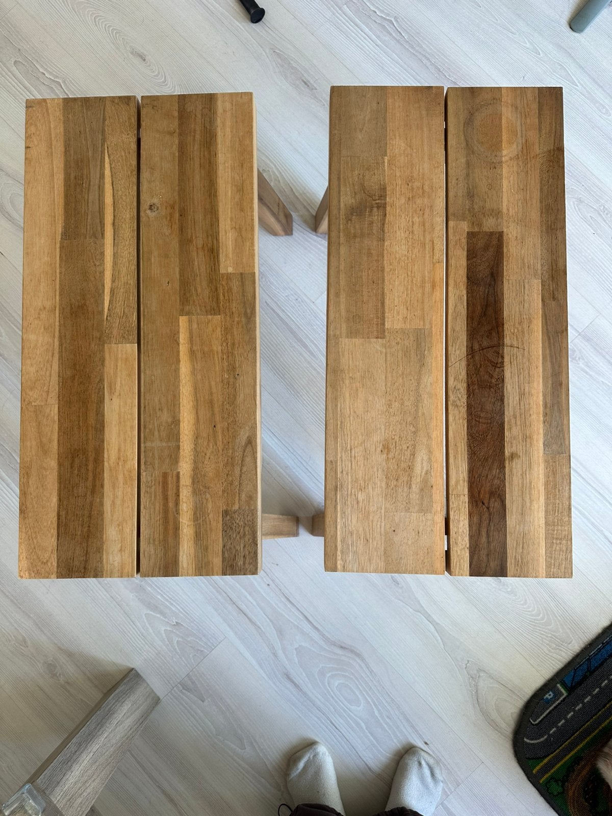 Houten krukjes, Ophalen, Zo goed als nieuw, 75 m² of meer, Parket