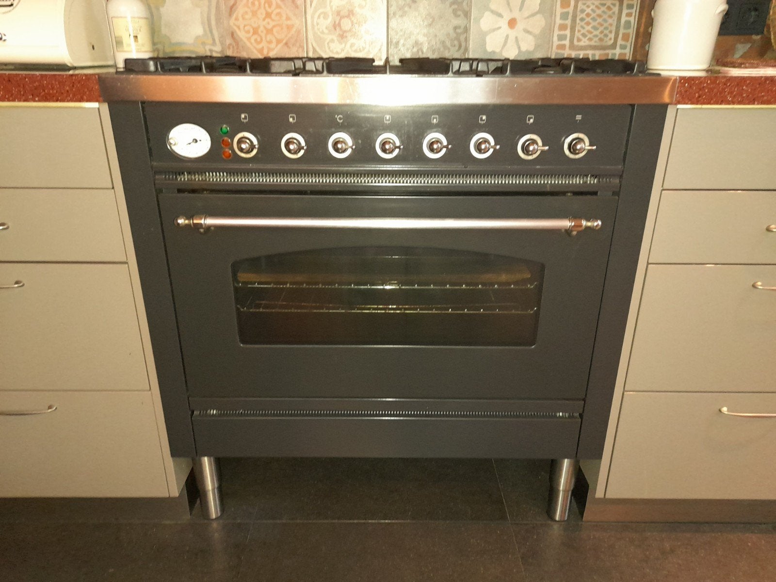 Mooi fornuis/oven Boretti., Ophalen, Gebruikt, 60 cm of meer, Gas