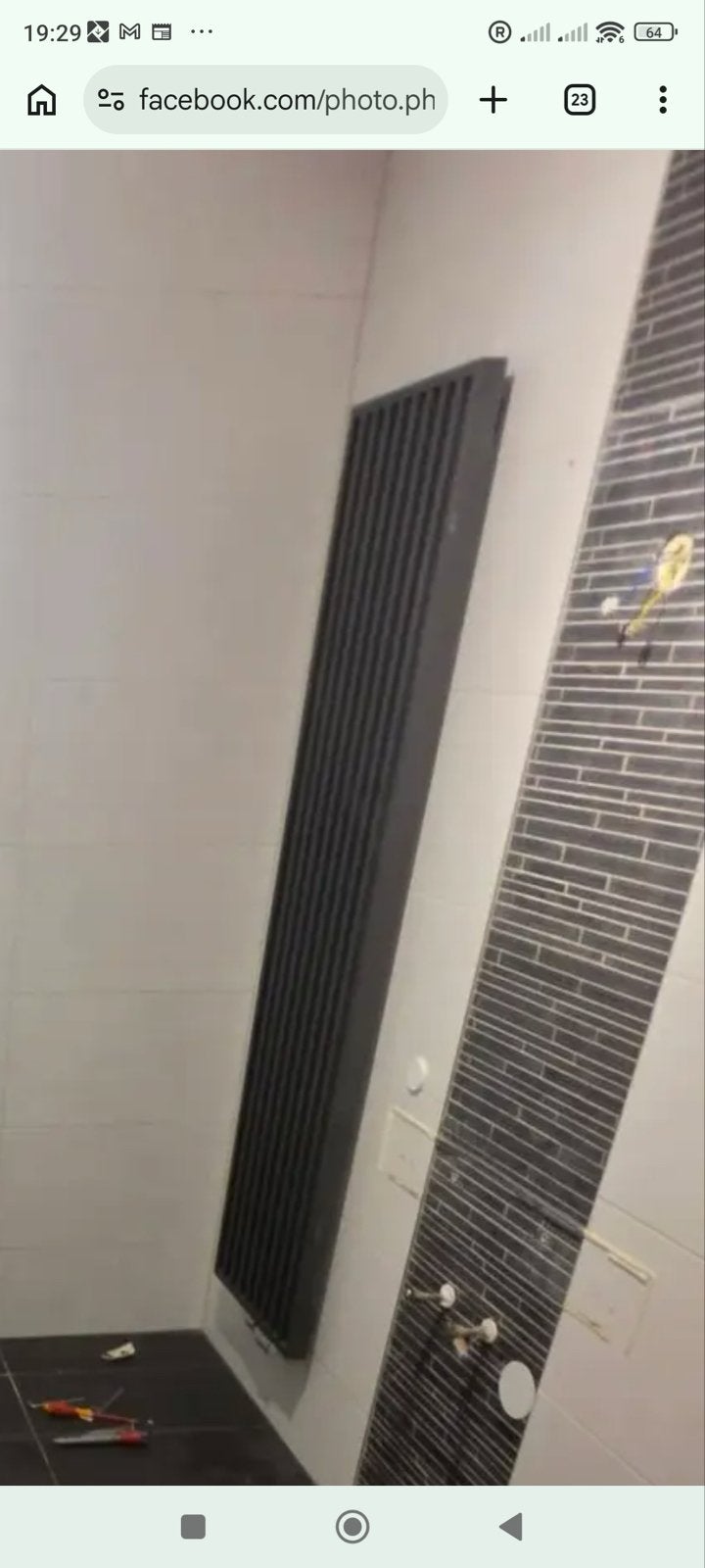 Moderne verticale radiator, antraciet, Ophalen, 500 tot 800 watt, Radiator, Minder dan 60 cm