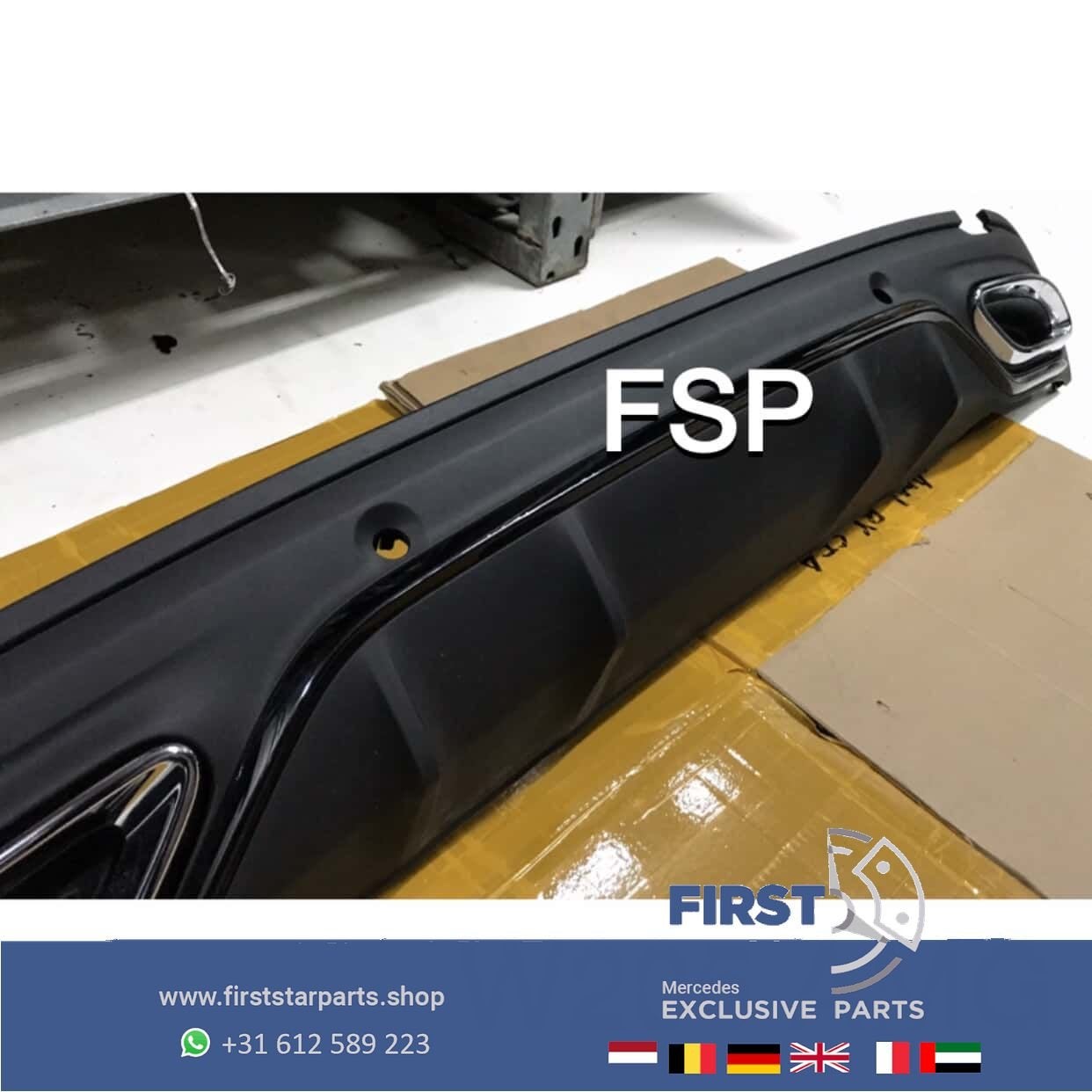 W205 S205 AMG Pakket diffuser + uitlaat sierstukken Mercedes, Gebruikt, -, Ophalen of Verzenden, -
