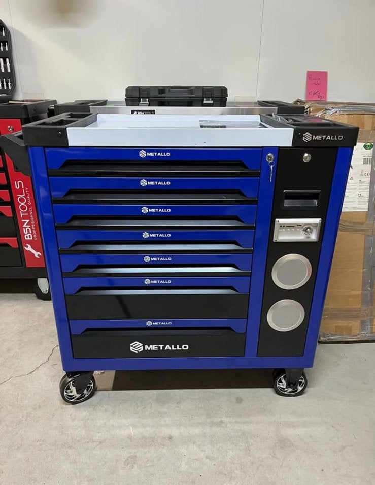 Gereedschapswagen 6 lades gevuld met bluetooth, Doe-het-zelf en Verbouw, Ophalen, Nieuw
